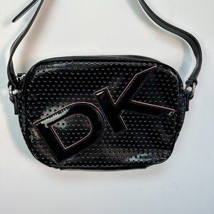 New DKNY Black and Pink Patent Purse 80's 90's